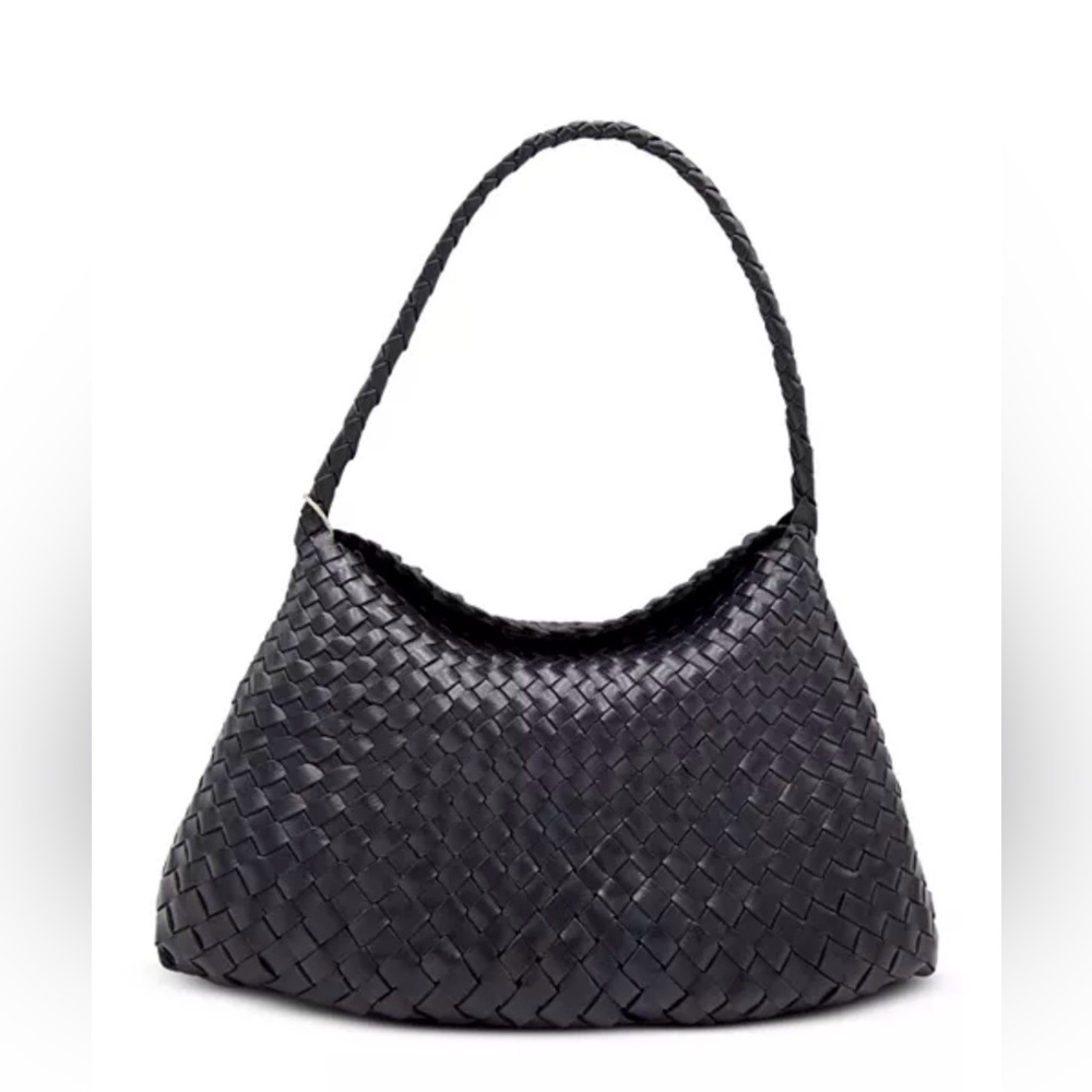 Dragon Diffusion Santa Maria Black Woven Shoulder Bag
